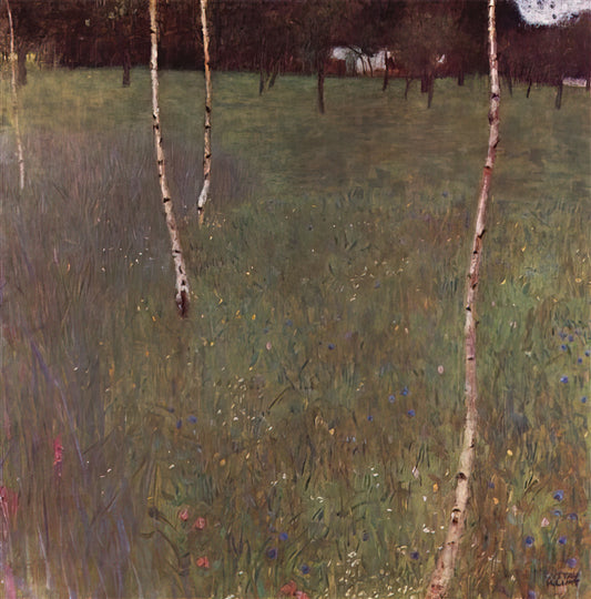 Gustav Klimt: The Golden Master of Symbolism and Modern Art - FARMHOUSES WITH BIRCH TREES by Gustav Klimt