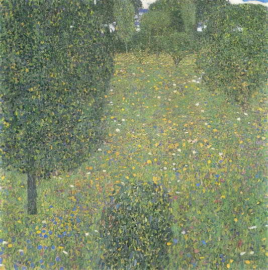 Gustav Klimt: The Golden Visionary of Symbolism and Modern Art - LANDSCAPE GARDEN MEADOW IN FLOWER by Gustav Klimt