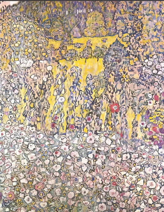 Gustav Klimt's Floral Masterpieces: The Symbolism and Sensuality of Flowers in Art Nouveau - HORTICULTURAL LANDSCAPE WITH A HILLTOP by Gustav Klimt