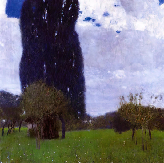Gustav Klimt's Most Famous Artwork: The Definitive Guide to The Kiss and His Iconic Masterpieces - THE TALL POPLAR TREES II by Gustav Klimt