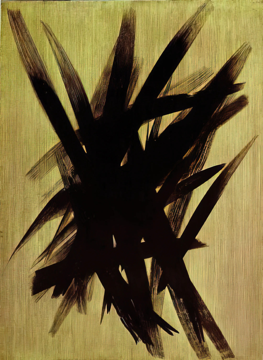 Hans Hartung T1963 R6: Decoding the Master's Abstract Language - Untitled T1955-23 - 1955 by Hans Hartung