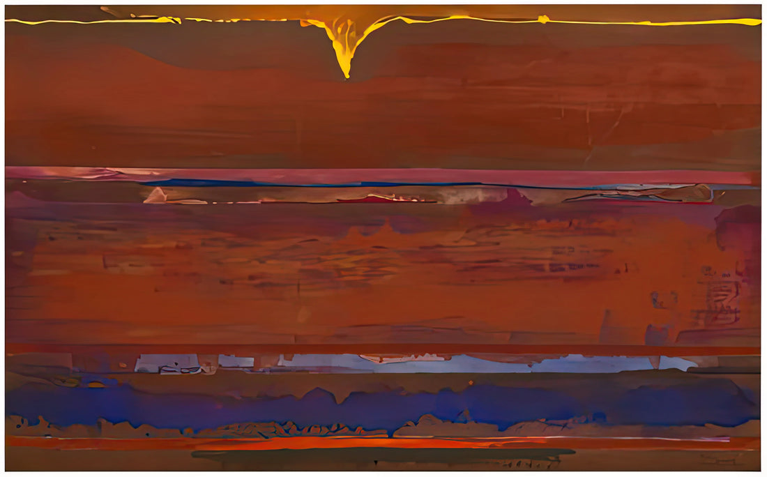 Helen Frankenthaler Framed Canvas Print: A Collector's Guide to Soak-Stain Mastery - Desert Pulse, 1991- by Helen Frankenthaler