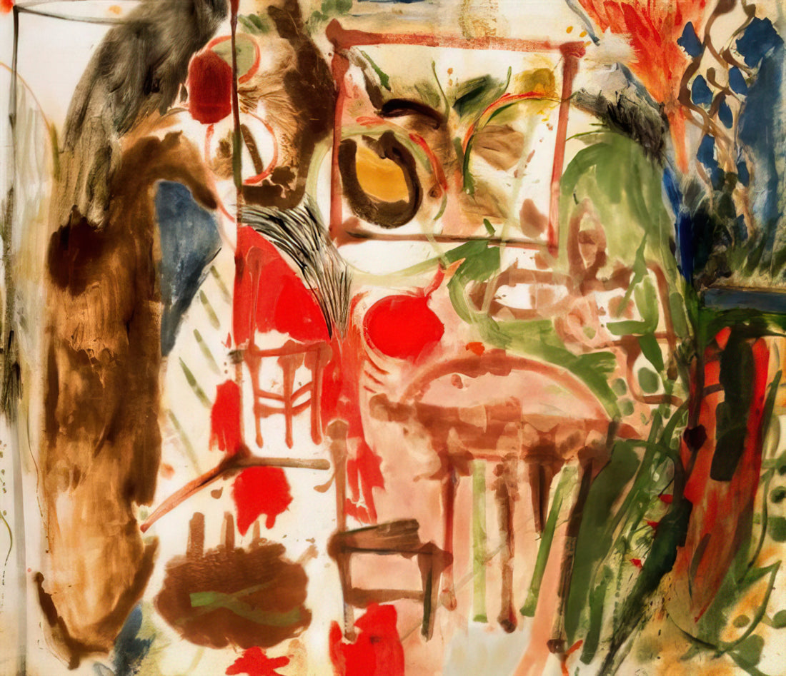Helen Frankenthaler Woodcuts: The Soak-Stain Innovator's Printmaking Revolution - Interior - 1957 by Helen Frankenthaler