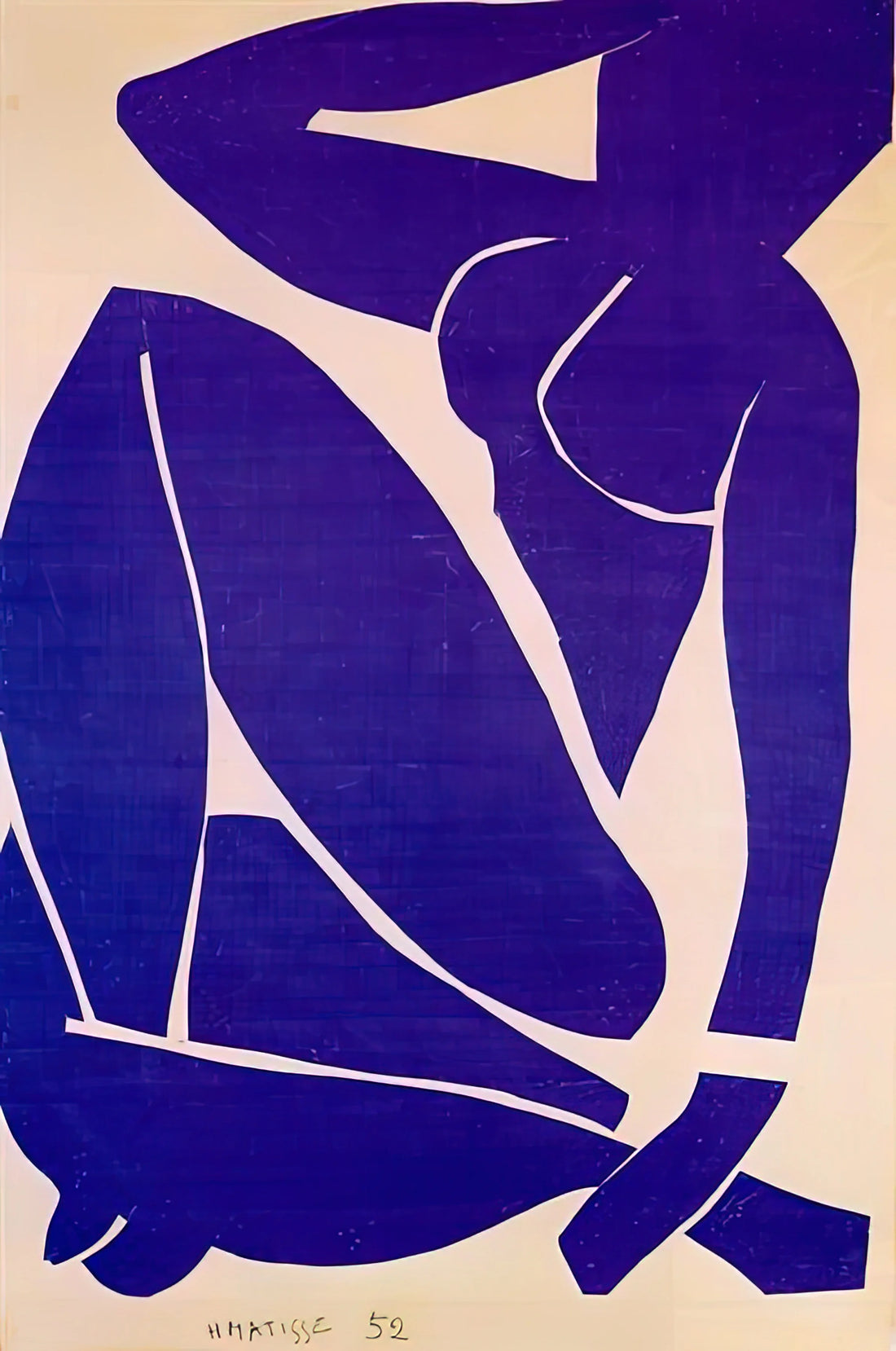 Henri Matisse Femmes et Singes: Decoding the Master's Exotic Symbolism - BLUE NUDE III 1952 by Henri Matisse