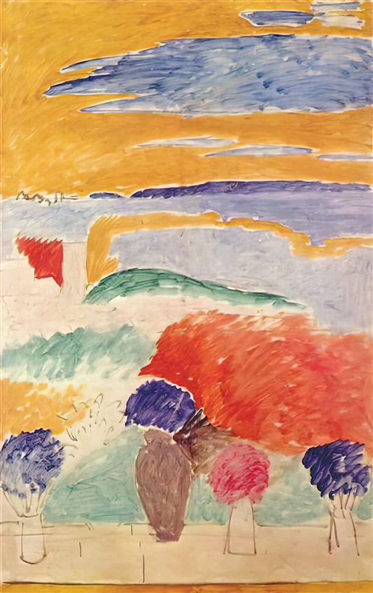 Henri Matisse Litografía: El Maestro del Color en la Impresión Artística - OPEN WINDOW AT TANGIER 1913 by Henri Matisse
