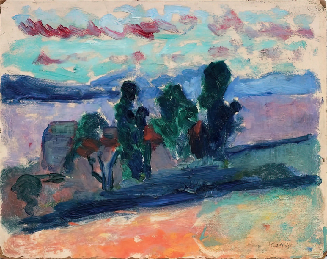 Henri Matisse Meaning: Decoding the Symbolism and Philosophy Behind the Master of Color - PAYSAGE DE SAINT TROPEZ AU CREPUSCULE 1904 by Henri Matisse