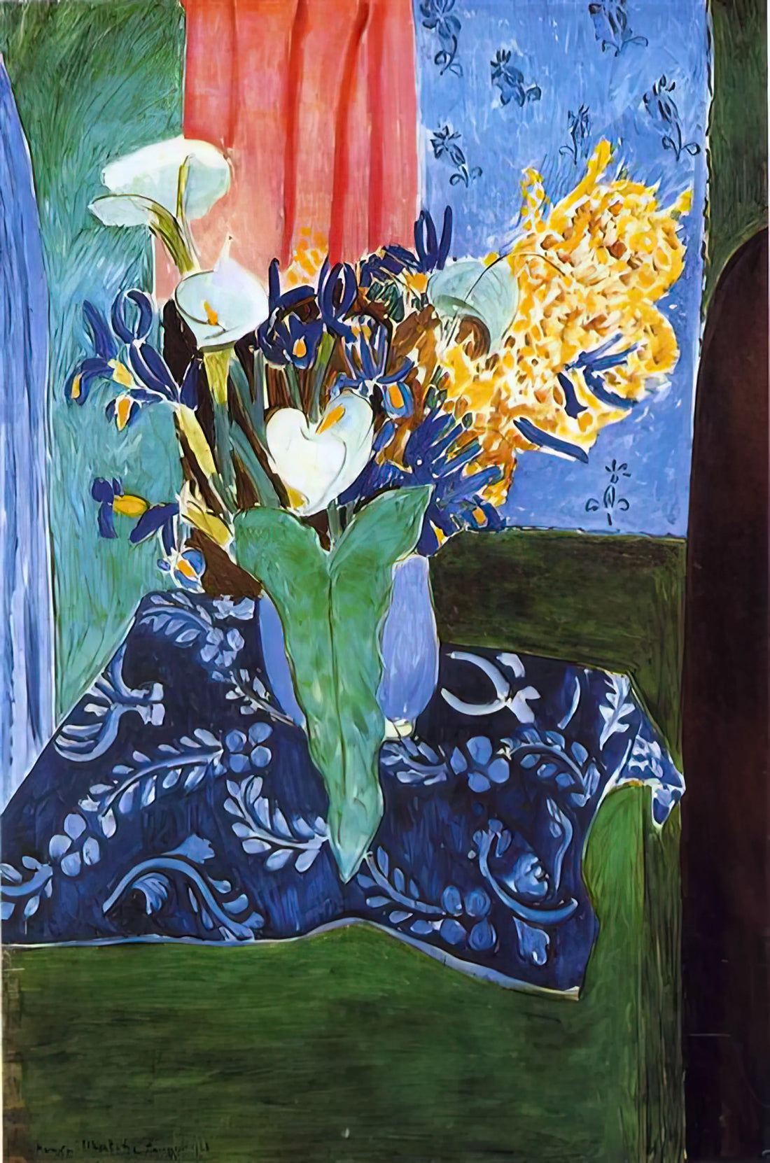 Henri Matisse Original Artwork: A Collector's Guide to Authenticity, Value, and Legacy - CALLA LILIES IRISES AND MIMOSAS 1913 by Henri Matisse