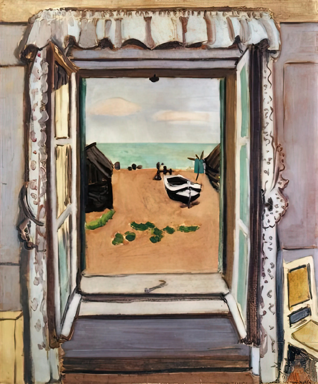 Henri Matisse Papier Découpé Prints: The Revolutionary Late Work of a Modern Master - OPEN WINDOW ETRETAT 1920 by Henri Matisse