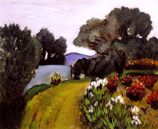 Henri Matisse Pieces: A Curated Guide to the Artist's Most Iconic Works - IN THE NICE COUNTRYSIDE GARDEN OF IRISES 1919 by Henri Matisse
