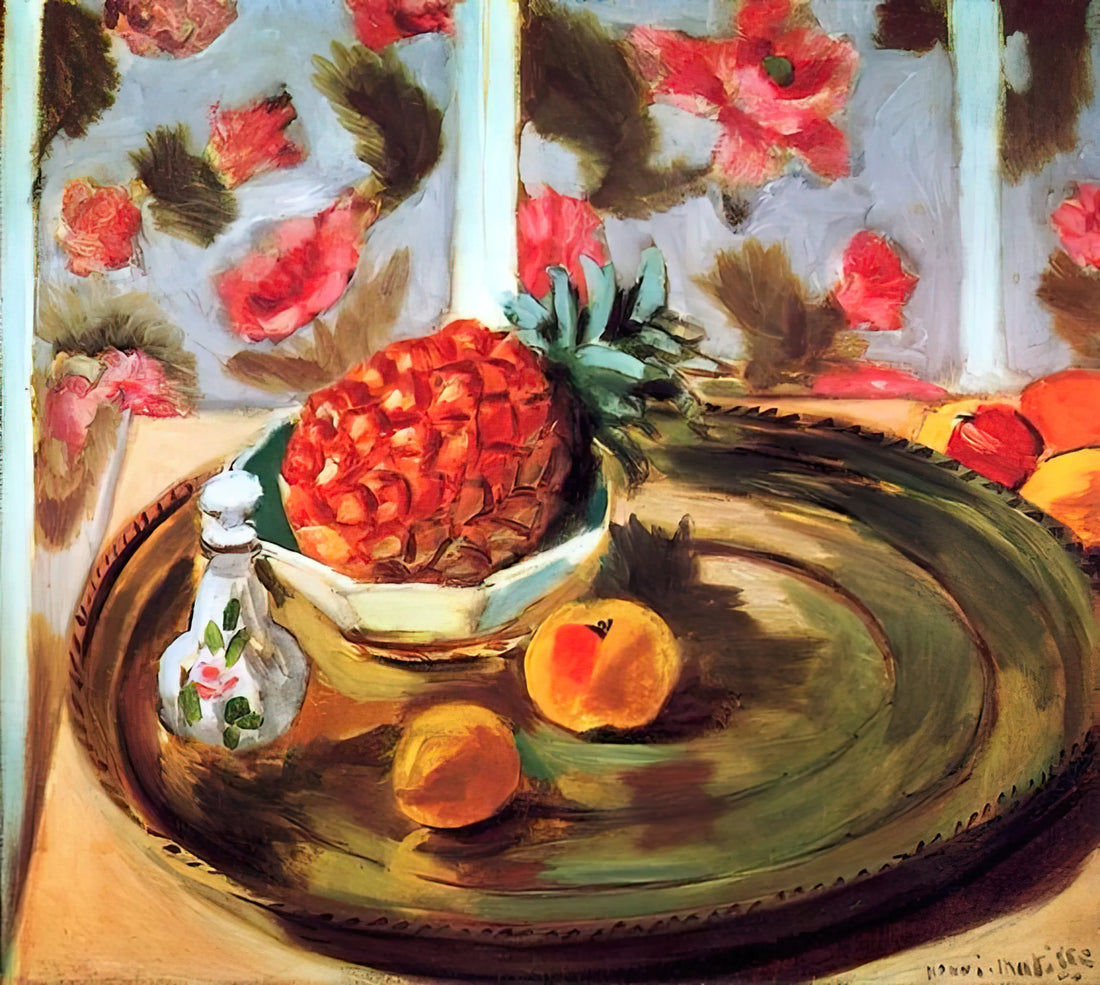 Henri Matisse Print Poster: A Curator's Guide to Collecting and Displaying His Iconic Art - STILL LIFE WITH PINEAPPLE 1924 by Henri Matisse