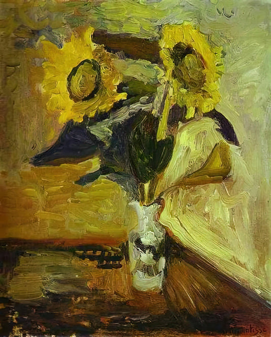 Henri Matisse at Tate Modern: A Definitive Guide to the Exhibition and His Artistic Legacy - VASE OF SUNFLOWERS 1898 by Henri Matisse