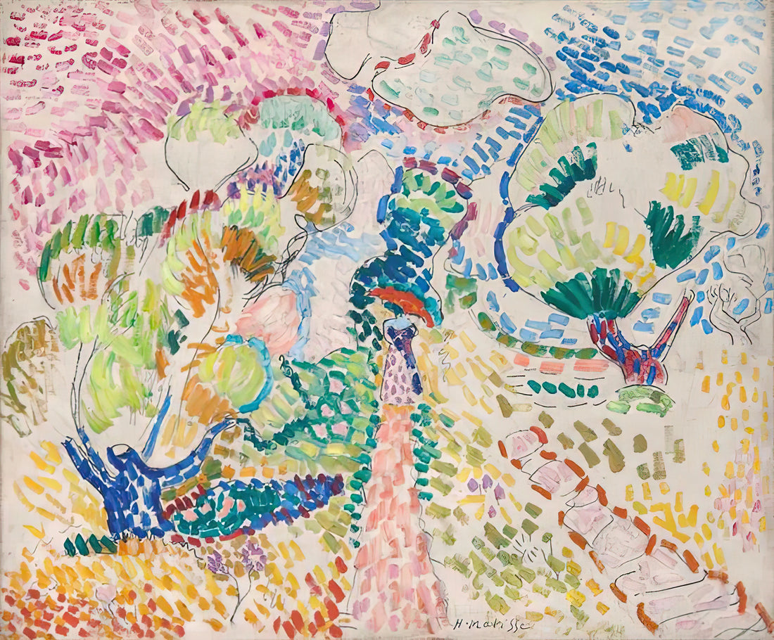Henri Matisse's Last Painting: The Final Masterpiece of a Modern Visionary - MADAME MATISSE IN THE OLIVE GROVE 1905 by Henri Matisse