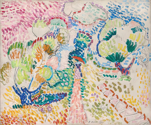 Henri Matisse's Last Painting: The Final Masterpiece of a Modern Visionary - MADAME MATISSE IN THE OLIVE GROVE 1905 by Henri Matisse