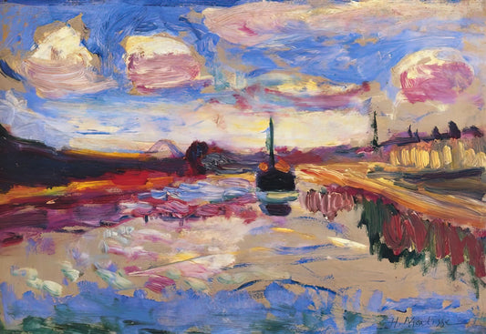 Henri Matisse's Madame Matisse: A Masterpiece of Modern Portraiture and Artistic Evolution - CANAL DU MIDI 1899 by Henri Matisse
