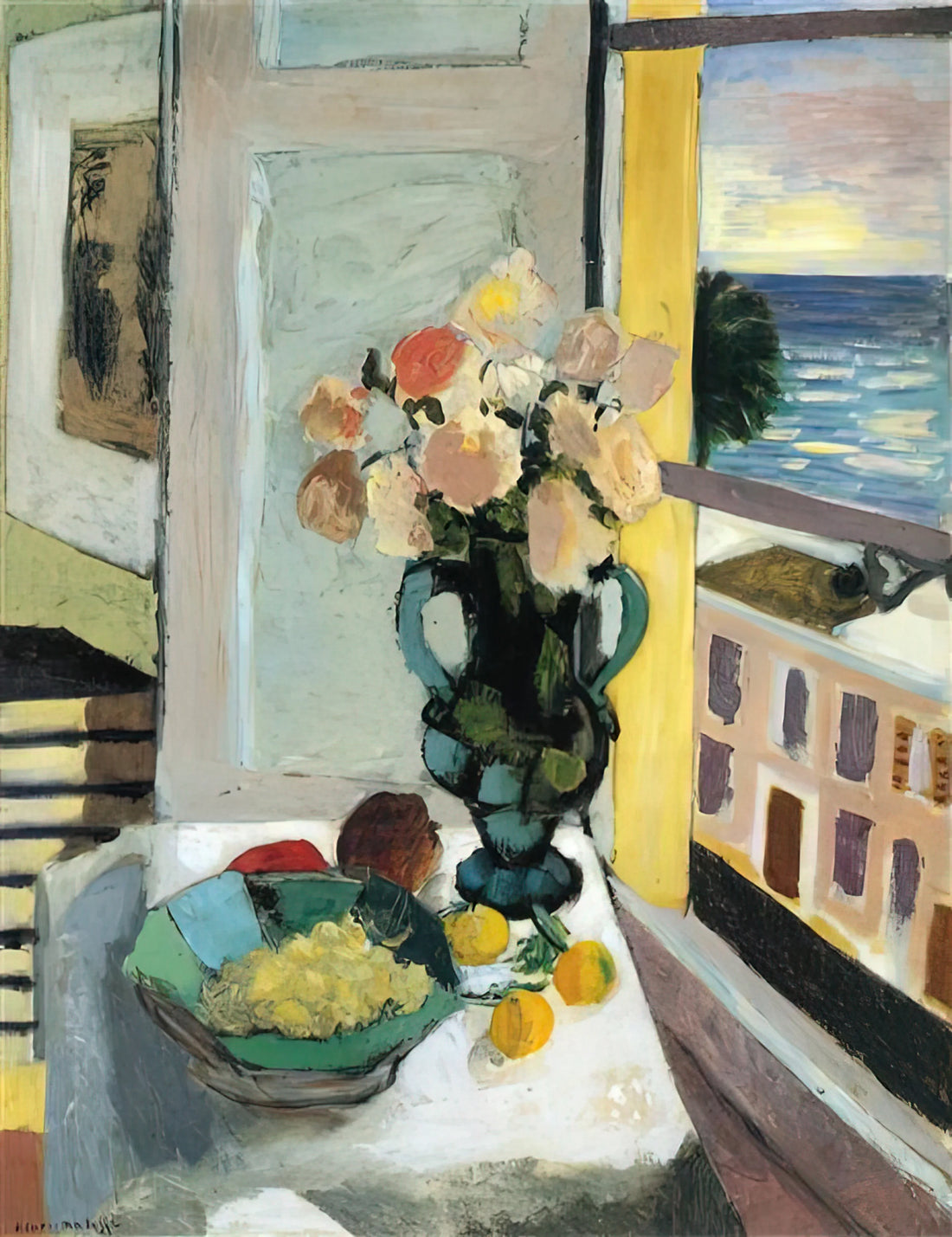 Henri Matisse's 'The Pink Studio': A Masterpiece of Color and Composition - FLOWERS IN FRONT OF A WINDOW 1922 by Henri Matisse