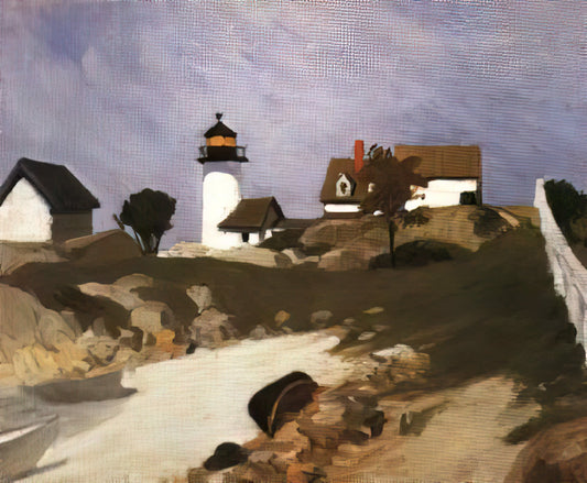 Hopper Morning in the City: The Quiet Drama of Urban Solitude - Squam Light by Edward Hopper