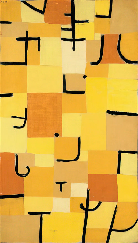 Images of Paul Klee Paintings: A Visual Journey Through His Abstract Universe - CHARACTERS IN YELLOW 1937 by Paul Klee