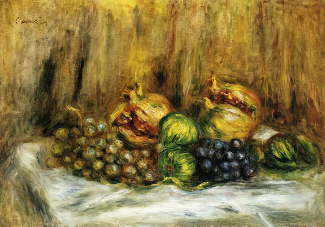 Impressionism Renoir: The Master of Light, Joy, and Modern Life - Still Life with Grapes by Pierre-Auguste Renoir