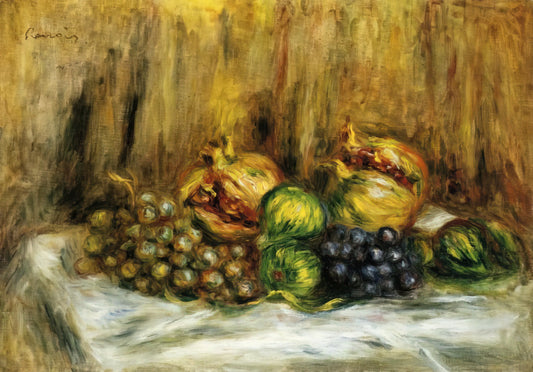 Impressionism Renoir: The Master of Light, Joy, and Modern Life - Still Life with Grapes by Pierre-Auguste Renoir