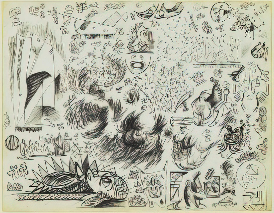Jackson Pollock Art in the Accountant: A Curator's Guide to the Master of Drip Painting - SHEET OF STUDIES 1941 by Jackson Pollock
