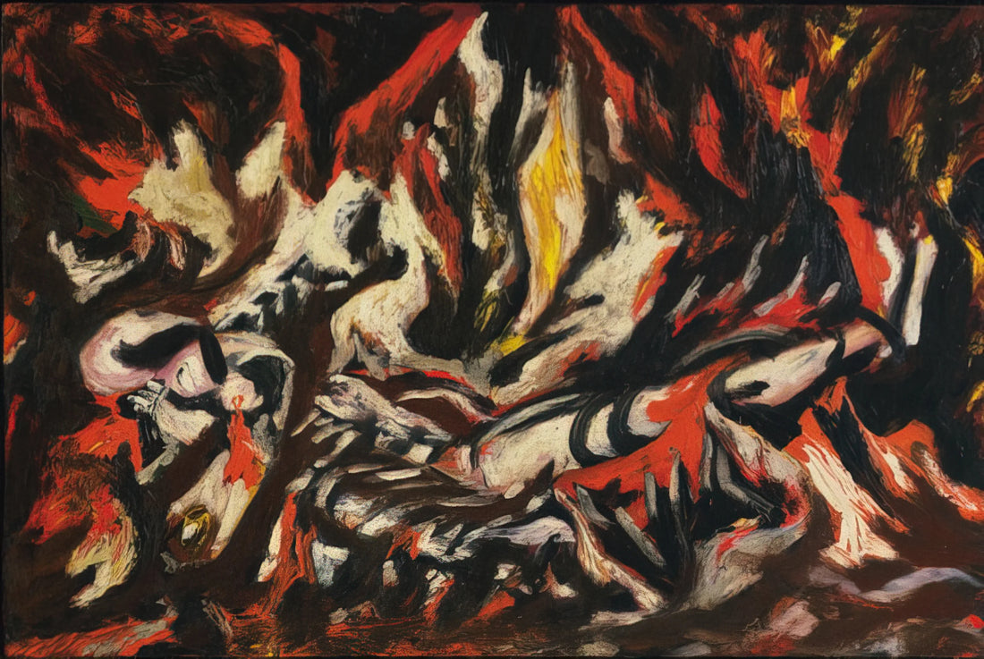 Jackson Pollock No. 9: A Deep Dive into the Masterpiece of Abstract Expressionism - THE FLAME 1938 by Jackson Pollock