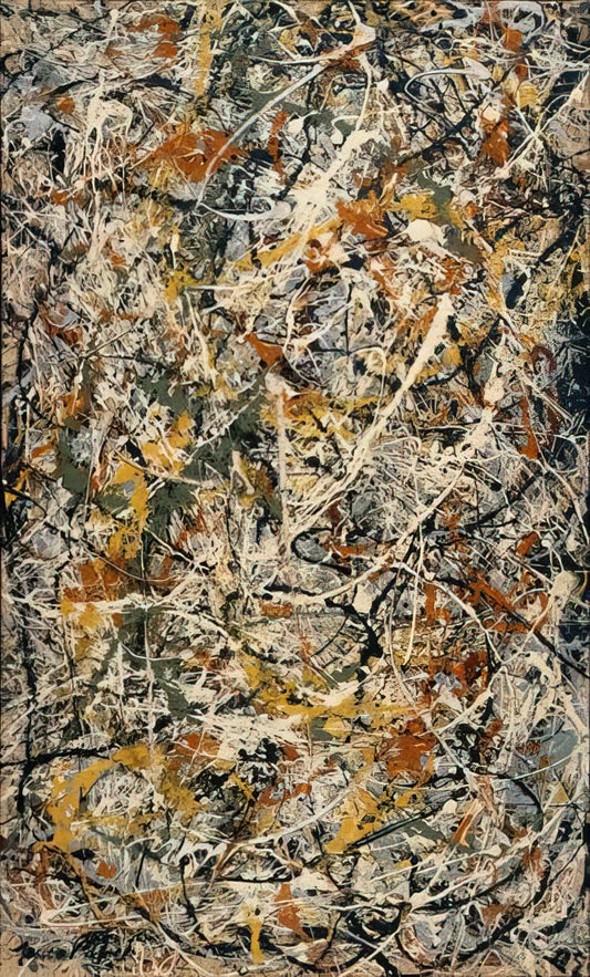 Jackson Pollock Orange Painting: The Fiery Energy of Abstract Expressionism - NUMBER 3 1 by Jackson Pollock