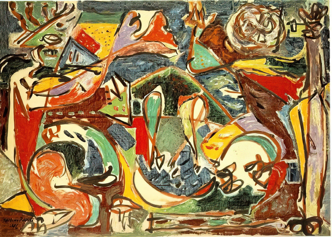 Jackson Pollock Serigraph: The Art of Controlled Chaos in Printmaking - THE KEY by Jackson Pollock