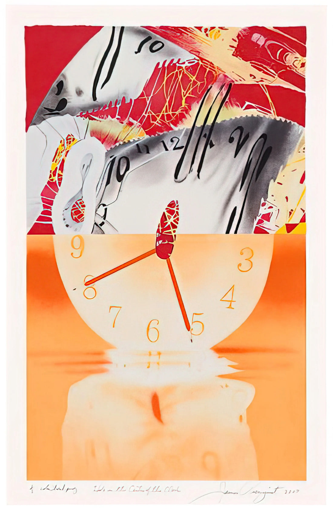 James Rosenquist Canvas: The Pop Art Pioneer Who Transformed American Visual Culture - Hole in the Center of the Clock by James Rosenquist