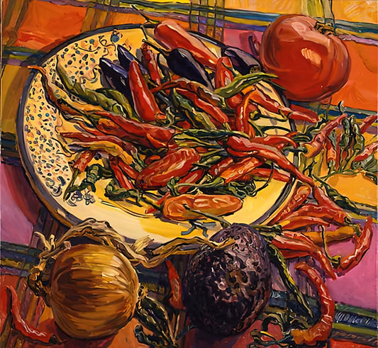 Janet Fish: The Architect of Luminous Contemporary Still Life - CHILI PEPPERS 2005 by Janet Fish