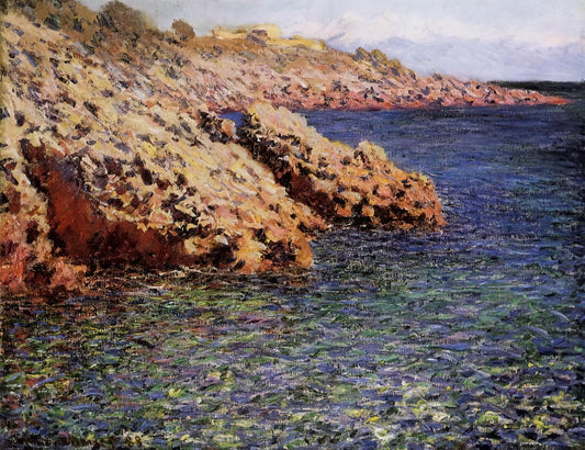 Japanese Water Lilies: A Meditative Journey Through Art and Serenity - Rocks on the Mediterranean Coast by claude monet