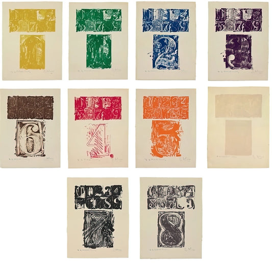 Jasper Johns Grey: The Nuanced Palette of an American Master - 0 9 ULAE 19 1963 by Jasper Johns