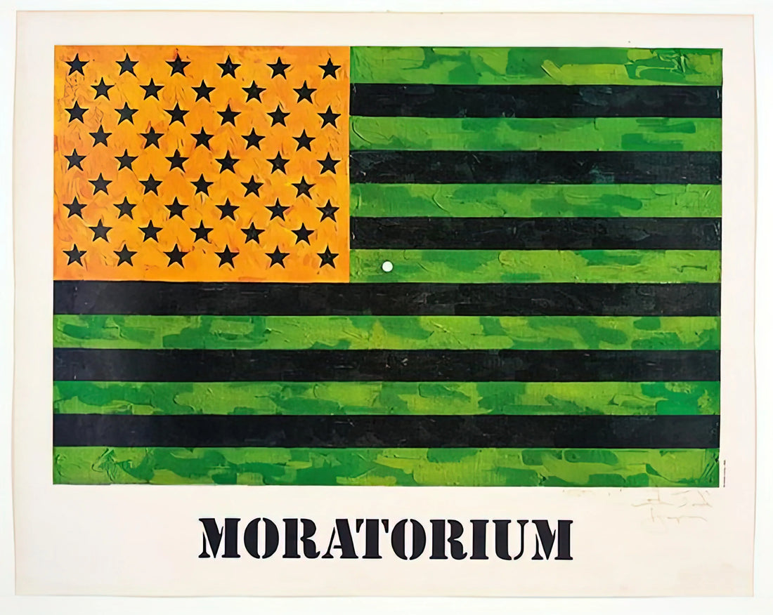 Jasper Johns Paintings: Decoding the Master of American Modernism - MORATORIUM FLAG by Jasper Johns