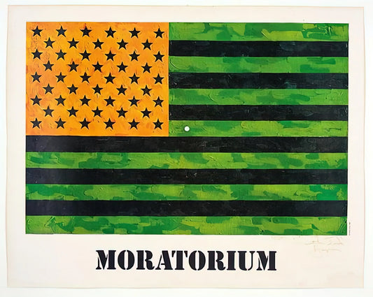 Jasper Johns Paintings: Decoding the Master of American Modernism - MORATORIUM FLAG by Jasper Johns