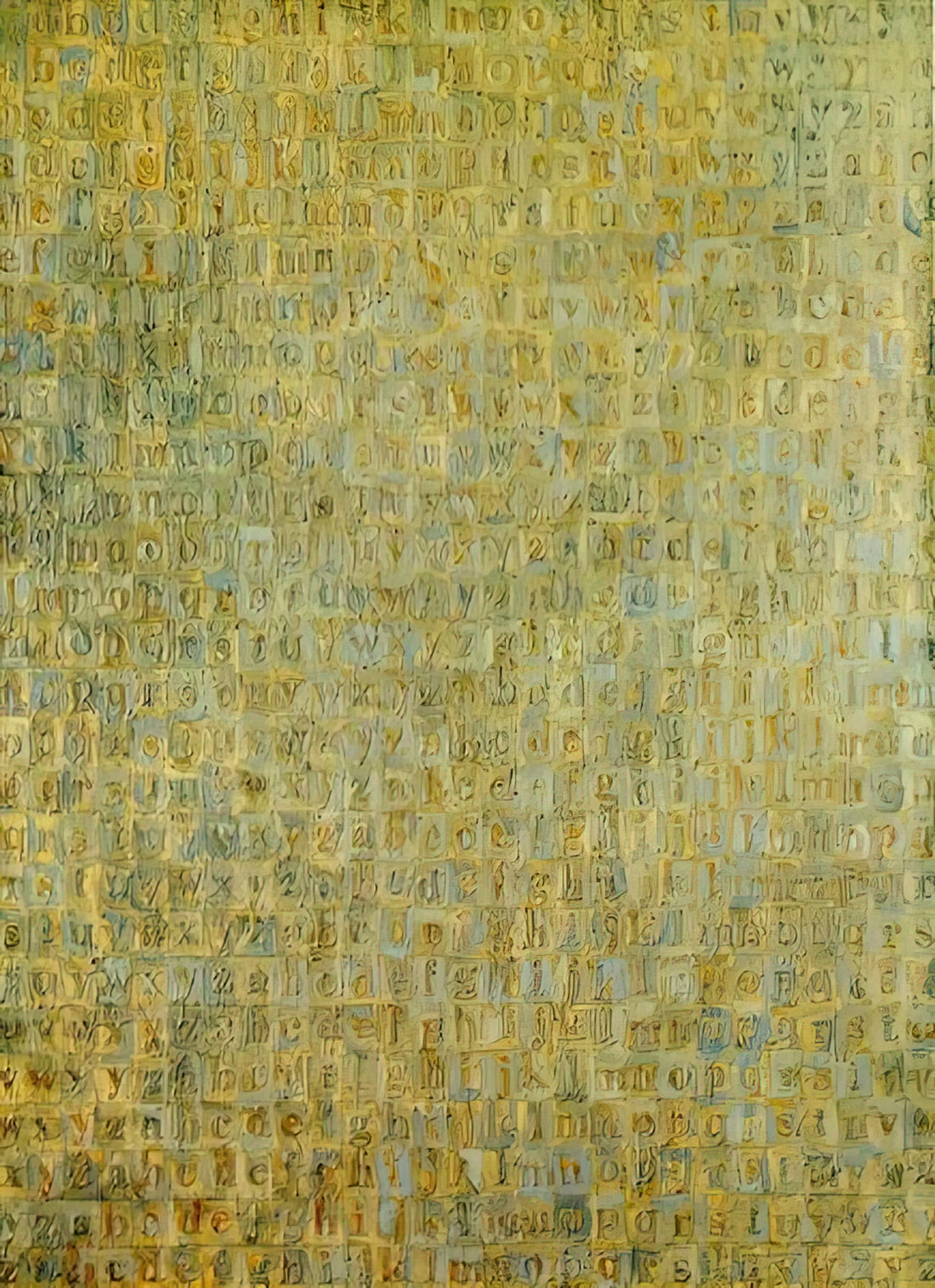 Jasper Johns Signed Lithograph: A Collector's Guide to Authenticity, Value, and Legacy - GREY ALPHABETS by Jasper Johns