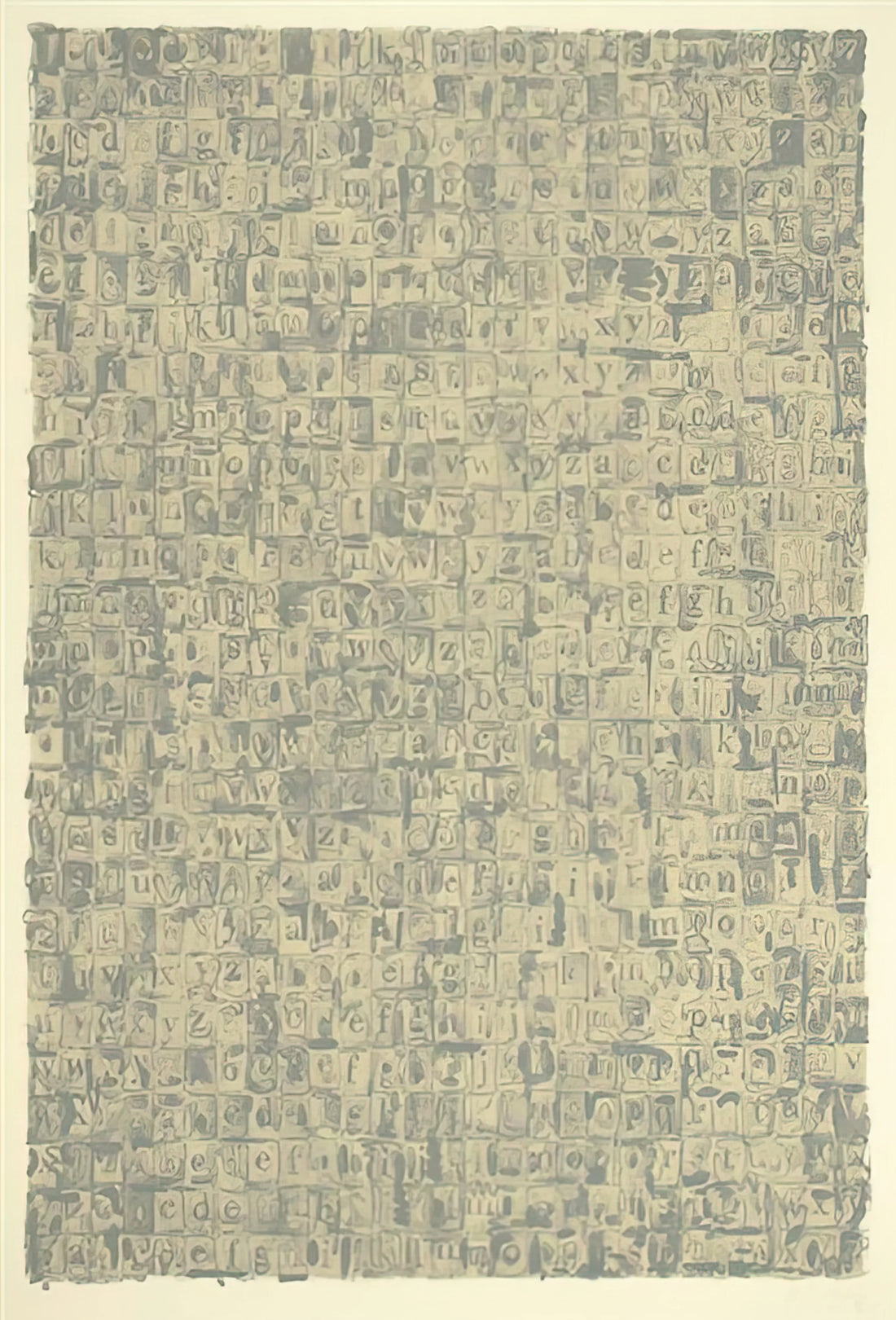 Jasper Johns: The Revolutionary Artist Who Redefined American Art - GRAY ALPHABETS ULAE 57 1968 by Jasper Johns