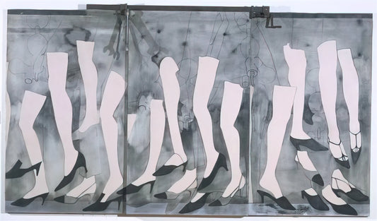 Jim Dine Hearts Images: A Deep Dive into the Artist's Iconic Symbolism - WALKING DREAM WITH A FOUR FOOT CLAMP 1965 by Jim Dine