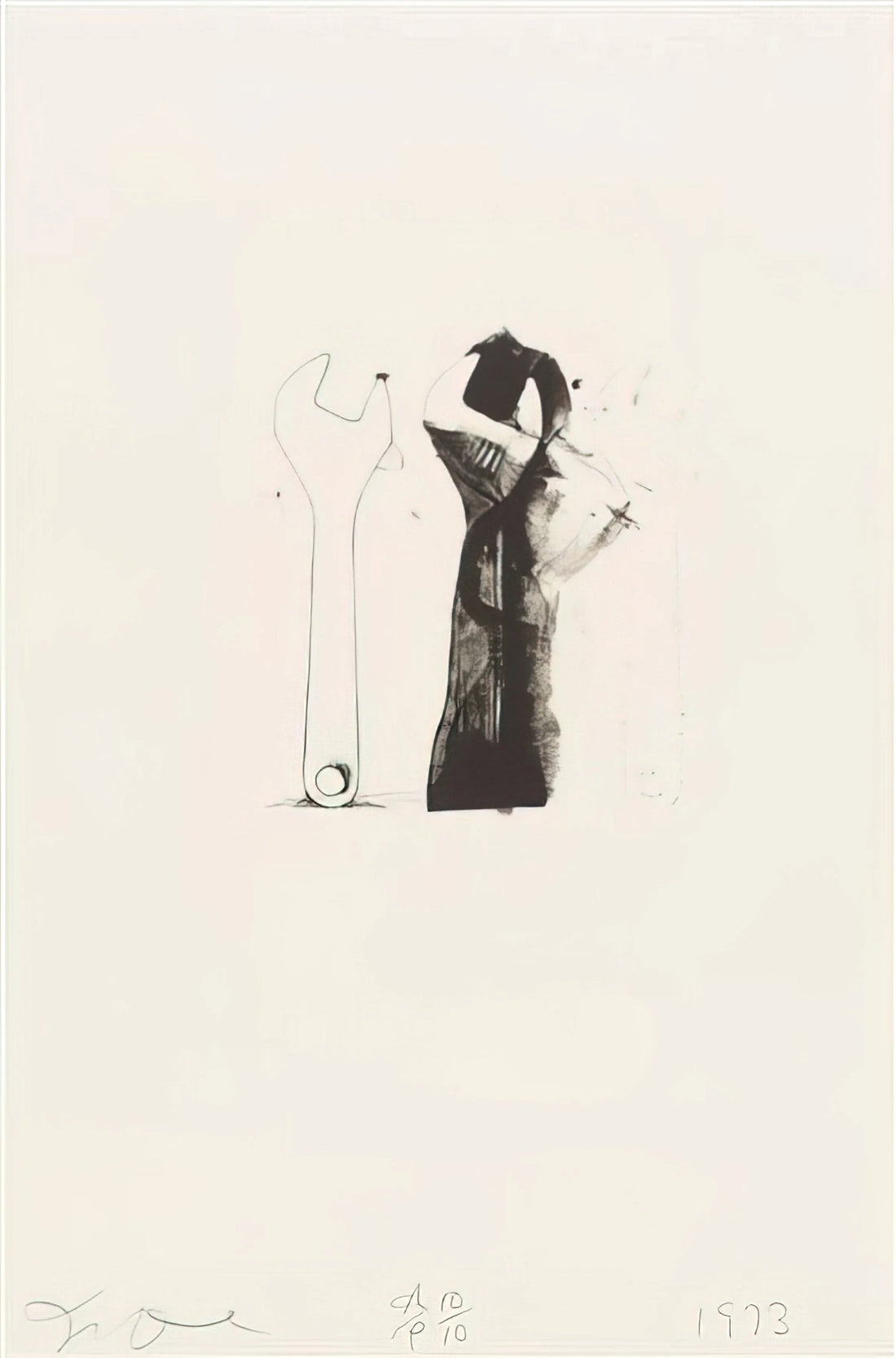 Jim Dine for Sale: A Collector's Guide to Acquiring His Iconic Art Prints - UNTITLED FROM TEN WINTER TOOLS 1973 5 by Jim Dine