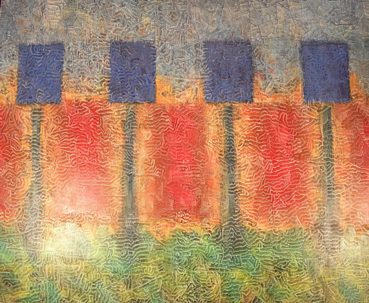 Jimmy Ernst Brushed Aluminum Print: A Modernist Legacy in Metallic Form - Dusklight - 1980 by Jimmy Ernst