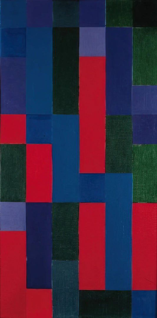Johannes Itten Art: The Bauhaus Master's Color Theory and Spiritual Abstraction - Grn-Blau-Rot - 1967 by Johannes Itten