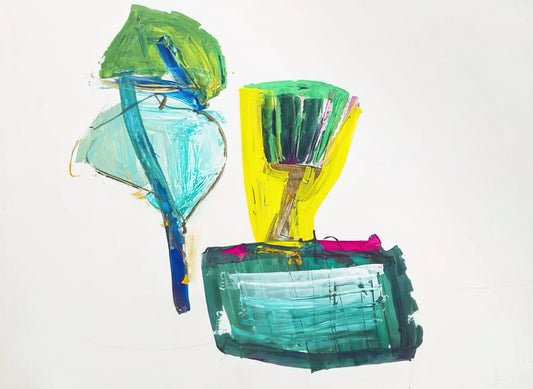 John Altoon Art: The Unconventional Visionary of California Modernism - Untitled ABC with Yellow and Green - 1967 by John Altoon