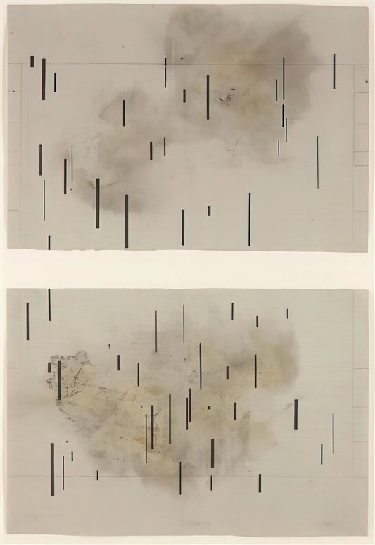 John Cage 4'33": Understanding Silence as Music and Artistic Revolution - Global Village 37-48 Diptych - 1989 by John Cage