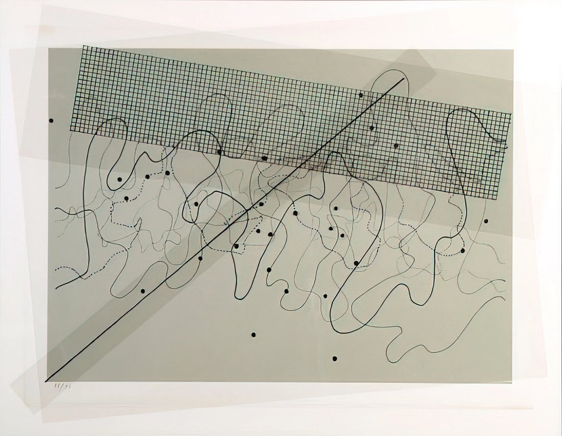 John Cage Choral Works: The Avant-Garde Composer's Exploration of Voice and Silence - Fontana Mix Light Grey - 1981 by John Cage