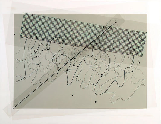 John Cage Choral Works: The Avant-Garde Composer's Exploration of Voice and Silence - Fontana Mix Light Grey - 1981 by John Cage