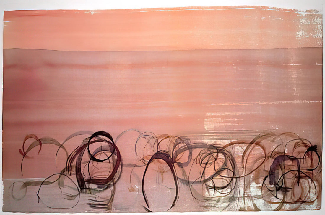 John Cage Two2: Exploring the Avant-Garde Composer's Visual Art Legacy - New River Watercolor, Series IV, #4 - 1988 by John Cage
