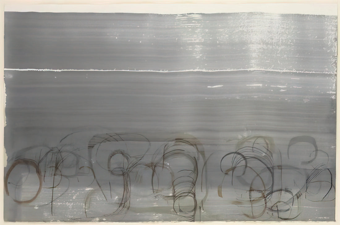 John Cage and Henry David Thoreau: The Unlikely Artistic Kinship That Redefined Silence - New River Watercolor, Series IV, No. 6 - 1988 by John Cage