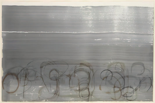 John Cage and Henry David Thoreau: The Unlikely Artistic Kinship That Redefined Silence - New River Watercolor, Series IV, No. 6 - 1988 by John Cage