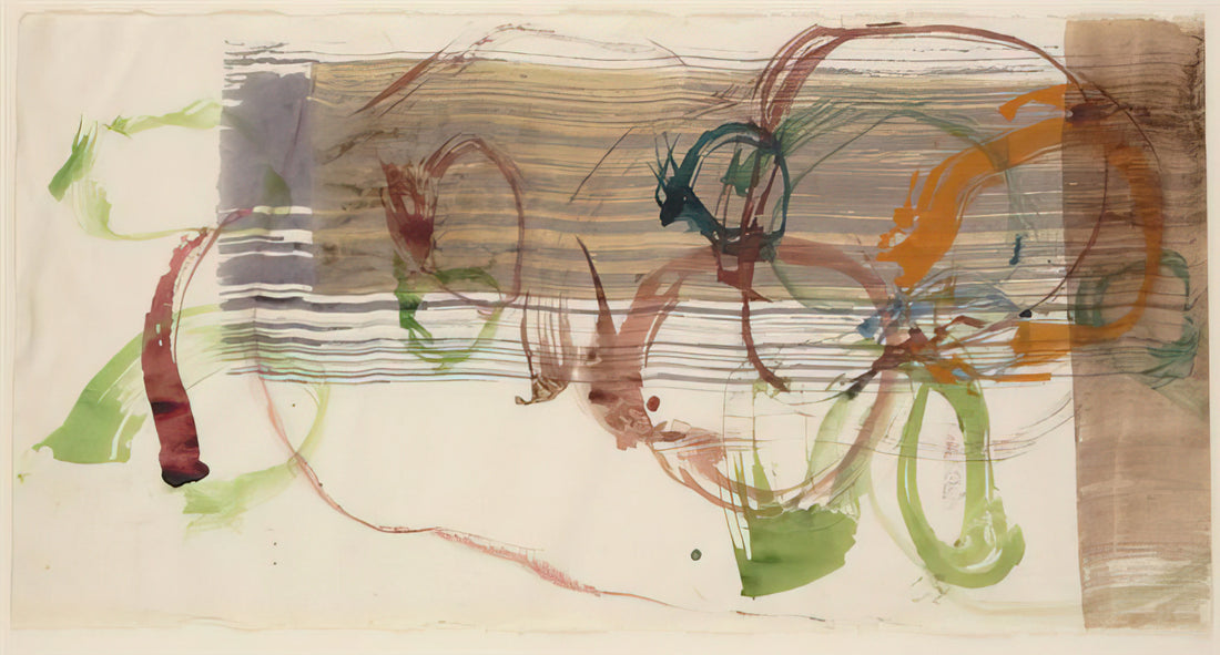John Cage at MoMA: The Avant-Garde Legacy of Silence and Sound - New River Watercolor, Series I, No. 3 - 1988 by John Cage