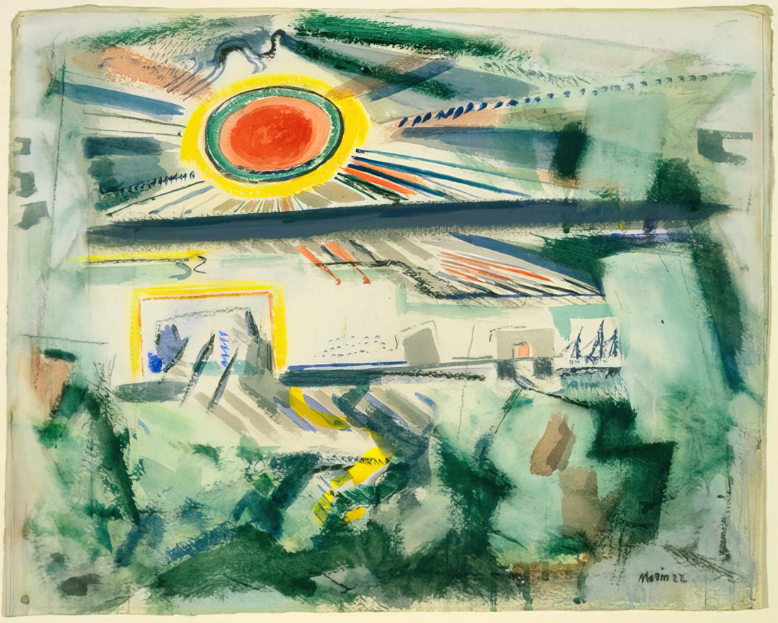 John Marin: The American Modernist Who Captured Nature's Energy - Sunset - 1922 by John Marin