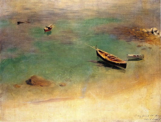 John Singer Sargent WW1 Paintings: The Artist's Overlooked War Record - Boat in the Waters off Capri by John Singer Sargent