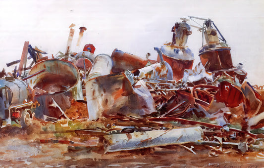 John Singer Sargent: Master of Portraiture and the Art of the Gilded Age - A Wrecked Sugar Refinery by John Singer Sargent